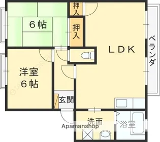 メゾン・ウィステ【B205号室】の間取り