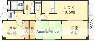 サンジョイ【3階】の間取り