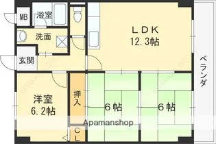 ソシアグランドール【403号室】の間取り