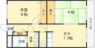 グリーンパーク【101号室】の間取り