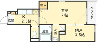 シャン・ド・フルール Ⅱ【101号室】の間取り