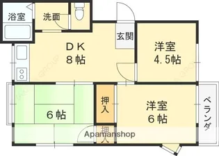 パールハイツ【101号室】の間取り