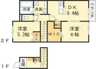 サン・メゾン A棟【201号室号室】の間取り