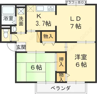 メゾンニュー池島 B【101号室号室】の間取り