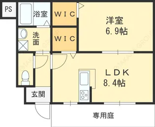ソシア25【101号室号室】の間取り