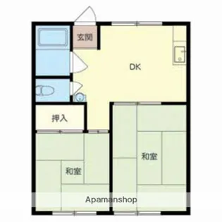 森田マンション【2階】の間取り