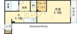 SHAMAISON NOIX ESPOIR【105号室】の間取り