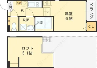 ハーモニーテラス長田Ⅱ【1階】の間取り