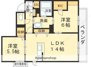 大阪府東大阪市花園本町2丁目【マンション】の間取り