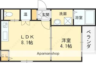 F ASECIA KOBE【2階】の間取り