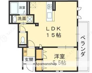 ハイムT.K.R【101号室】の間取り