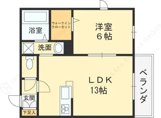 エスポワール花園【202号室号室】の間取り