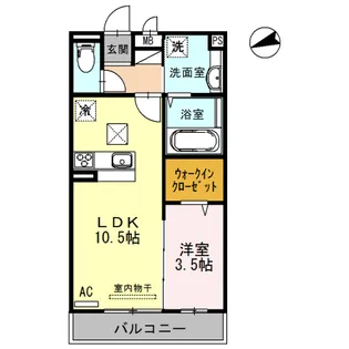 グレイスコートA棟【1階】の間取り