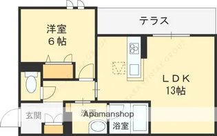 シャーメゾン リアン【1階】の間取り