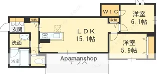 シャーメゾン リアン【102号室】の間取り