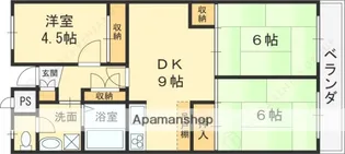 グローバル鴻池【4階】の間取り