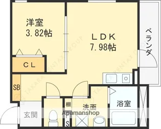 リブレメゾン西宮北口Ⅱ【3階】の間取り