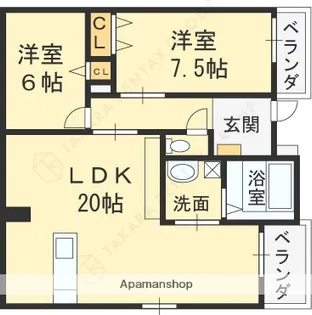 エトワールヴィル−R小阪本町レジデンス【1階】の間取り