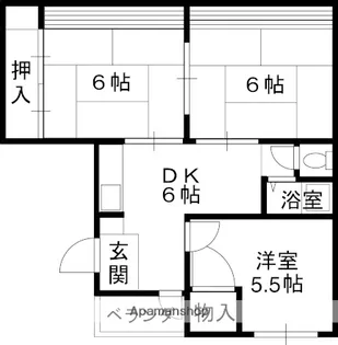 川添ロイヤルハイツ【3階】の間取り