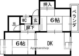 サニーハイツ【A102号室】の間取り