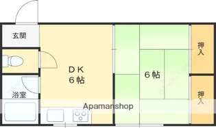 八戸ノ里ハイツ【1階】の間取り