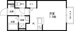 メゾンドゥ長瀬 Ⅱ【203号室号室】の間取り