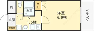 パークモダン高井田【702号室】の間取り