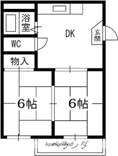 ラヴェ−ル杏【202号室】の間取り