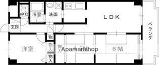 ルネ小阪【407号室】の間取り