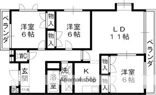 エスポワールオオハタ【2階】の間取り