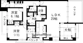 名次町ロジュマン【2階】の間取り