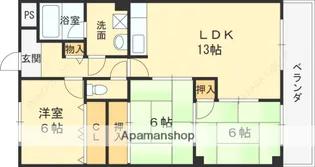 コートヴィレッジ清水【3階】の間取り
