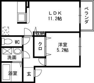 ドミール本町【1階】の間取り