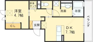 ボーセジュール【1階】の間取り