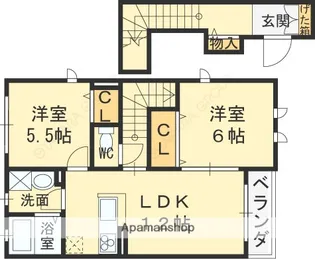 シャーメゾン若江本町【202号室】の間取り