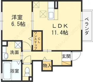 エトワール セボン【1階】の間取り