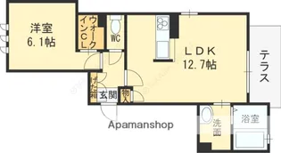 ヴェスタリア中小阪【1階】の間取り