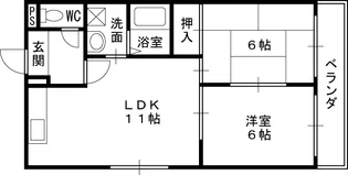 タウンコート鎮西【3階】の間取り