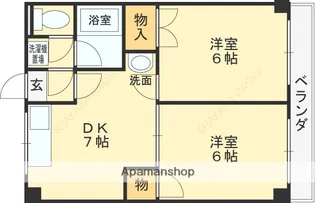 ドゥエル志紀【1階】の間取り