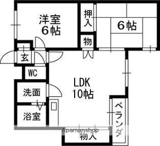 マンション ラ・マーマ【202号室】の間取り