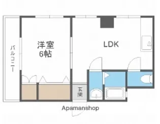 コーポ白峰【4階】の間取り