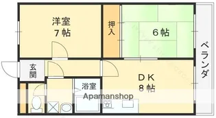 ロイヤル八尾【2階】の間取り