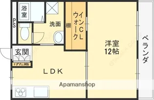 山城ビル【407号室】の間取り