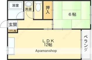 サクラコート高安【103号室】の間取り