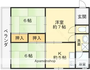 三上マンション【203号室】の間取り