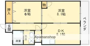 ドゥミール西山本【1階】の間取り
