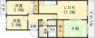 ヴィラ赤とんぼ【3階】の間取り