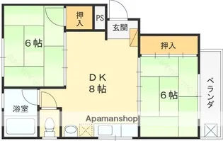 第2OKマンション【2階】の間取り