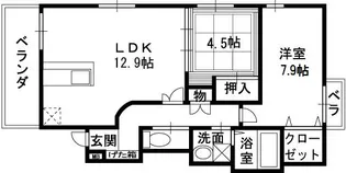 FOREST南植松【102号室】の間取り