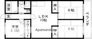 ファンション渋川【3階】の間取り